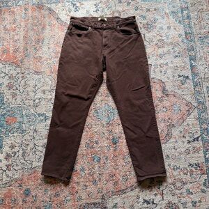 Madewell Athletic Slim Pants in Deep Brown